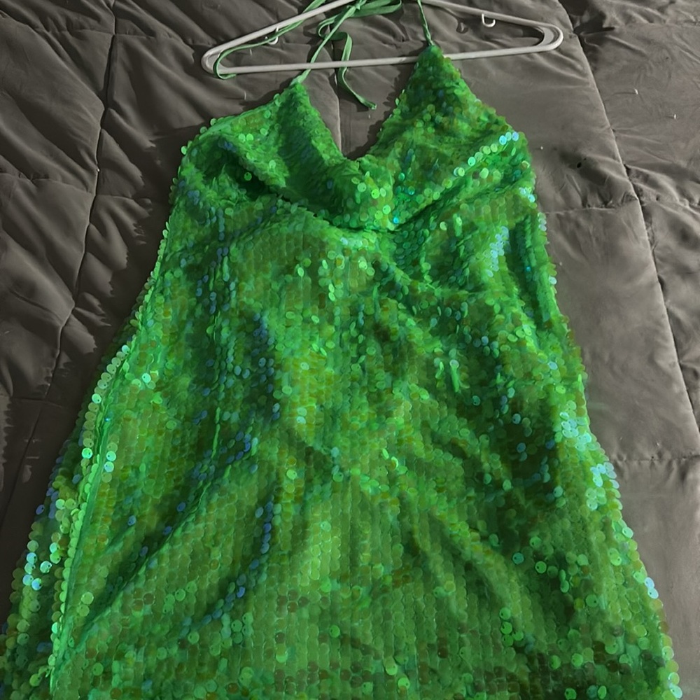 Bright green homecoming/event dress